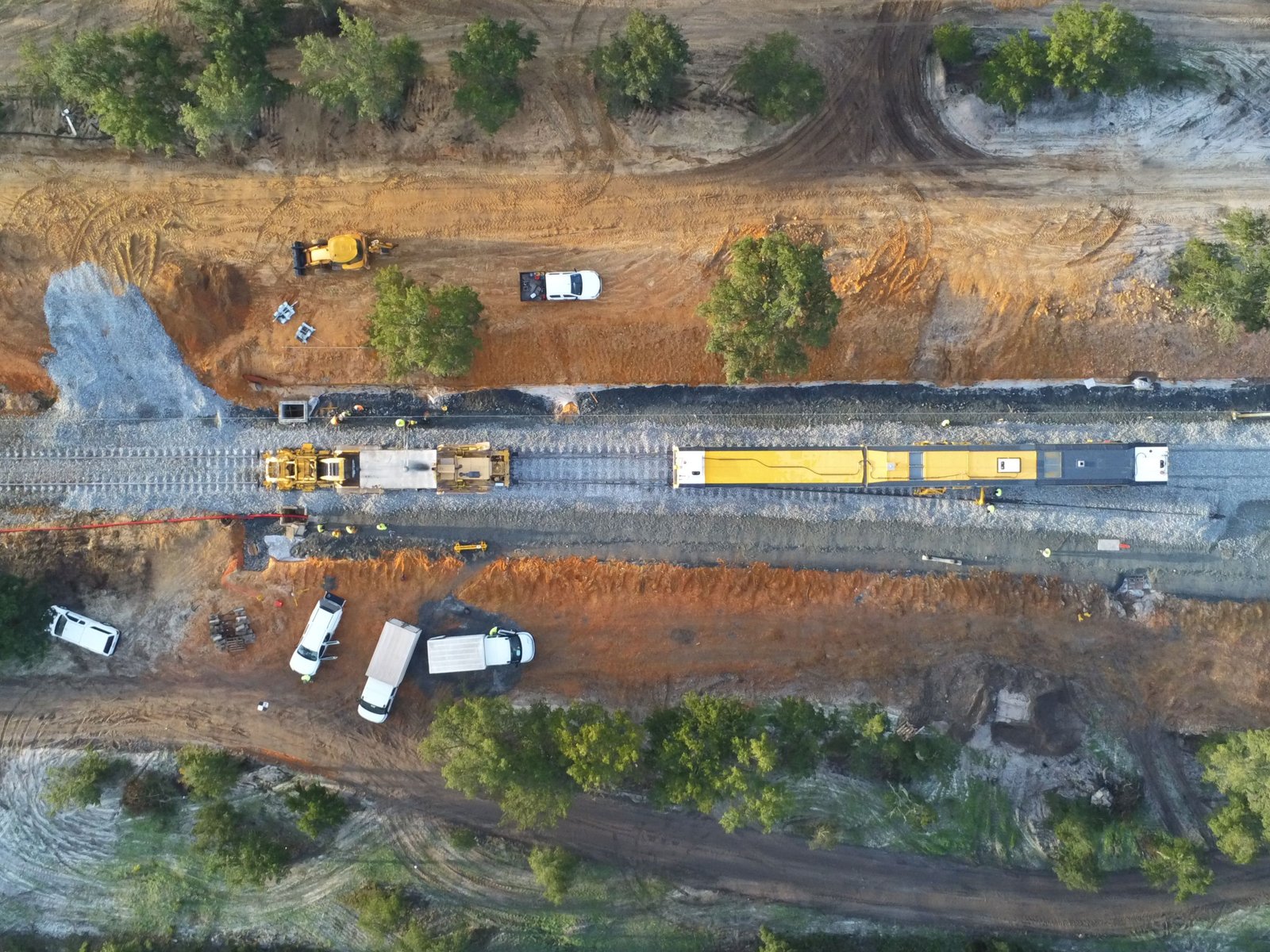 Cantiere della bullet train Mumbai-Ahmedabad visto dall'alto